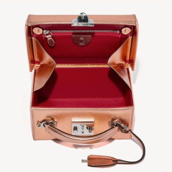 Mark Cross Grace small box bag in metallic nappa - Picture 4 of 4